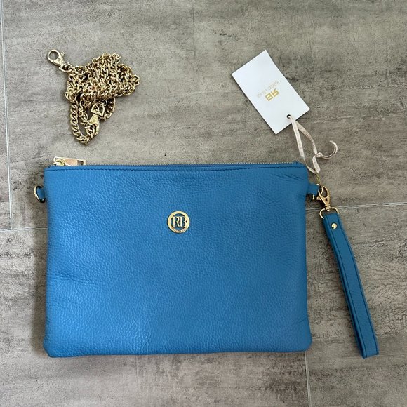 ROBERTA BIAGI Blue Crossbody&Wrislet Made in Italy Leather NWT - Picture 3 of 11